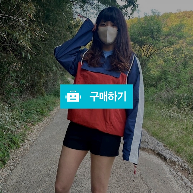 남녀공용 반집업 배색 아노락 바람막이 자켓 / 민클로즈 / 디비디비 / 구매하기 / 특가할인