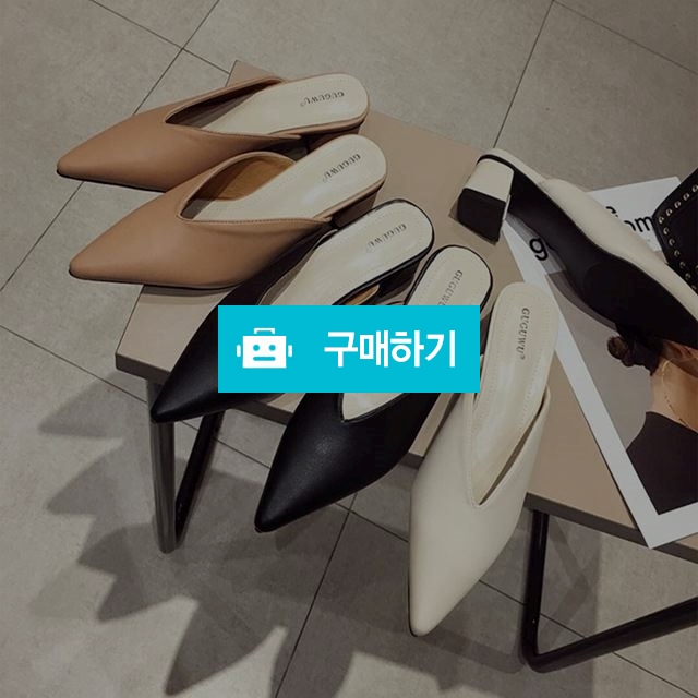레더 스틸레토  통굽 블로퍼 뮬 / 모드페이지 / 디비디비 / 구매하기 / 특가할인
