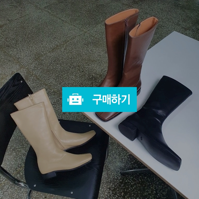 굽낮은 가죽 로우힐 여성부츠 / 유니앙님의 스토어 / 디비디비 / 구매하기 / 특가할인
