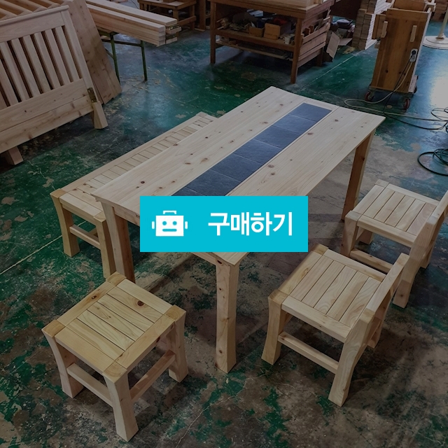 편백나무 라운드 투톤 식탁세트 / 가구쟁이의 스토어 / 디비디비 / 구매하기 / 특가할인