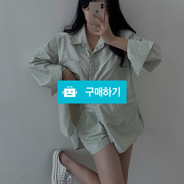 [가을신상/꾸안꾸] 빅사이즈 바스락 원단 셔츠 + 숏팬츠 세트 SET (2color) / 라엘르 Laelle / 디비디비 / 구매하기 / 특가할인