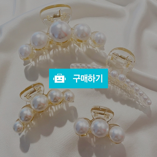 [4P SET] 라운드 진주 올림머리 헤어 집게핀 / 앤어바웃 / 디비디비 / 구매하기 / 특가할인