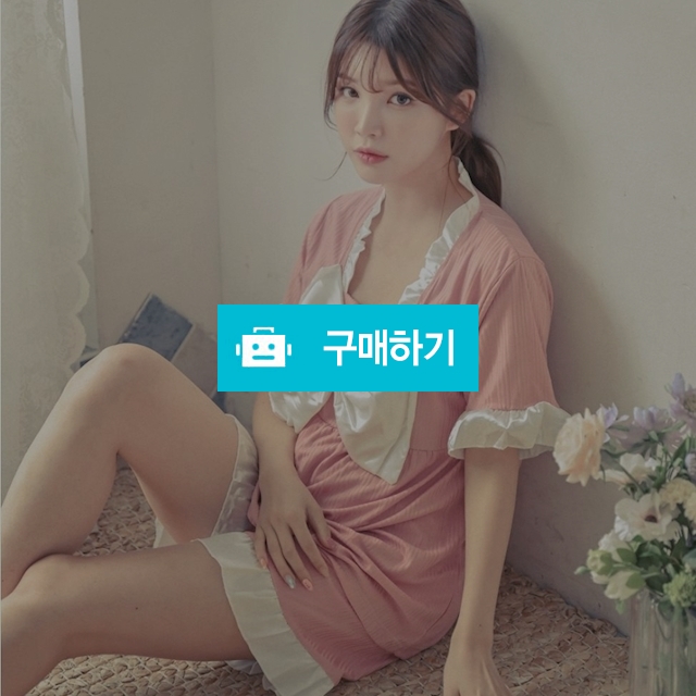 왕리본 반팔 투피스 잠옷 세트 / 여울 / 디비디비 / 구매하기 / 특가할인