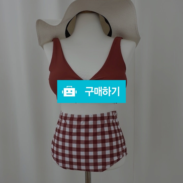 하이웨스트 체크 비키니 / 레드코코 / 디비디비 / 구매하기 / 특가할인