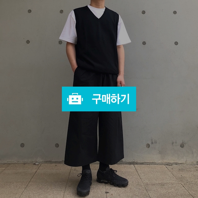 와이드 크롭 밴딩 팬츠(블랙) / 우제스트 / 디비디비 / 구매하기 / 특가할인