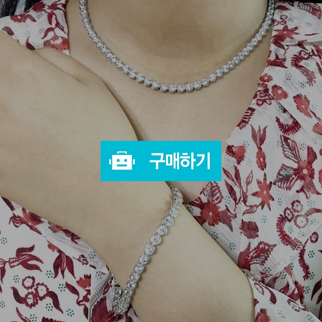 라운드 테니스 큐빅 은목걸이 925실버 고급스러운 남자 여자 우아한 커플 데일리 순은 / 차차실버 / 디비디비 / 구매하기 / 특가할인