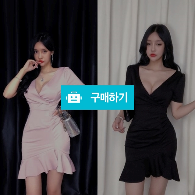 튤립 프릴 로즈 블랙 핑크원피스  / 와드팩토리 / 디비디비 / 구매하기 / 특가할인