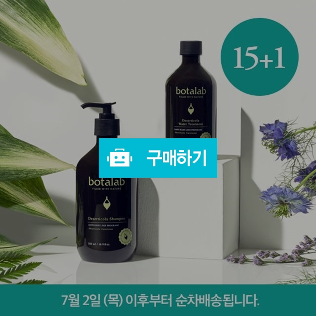 보타랩 데저티콜라 헤어케어 세트 15+1 (샴푸+트리트먼트)/인생샴푸/발모샴푸/탈모방지/손상된머리결/두피자극無/약산성샴푸 / 다함 / 디비디비 / 구매하기 / 특가할인