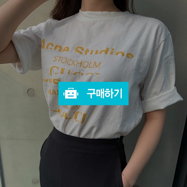 라운드 레터링 프린팅 면 반팔티 / 비앙카님의 스토어 / 디비디비 / 구매하기 / 특가할인