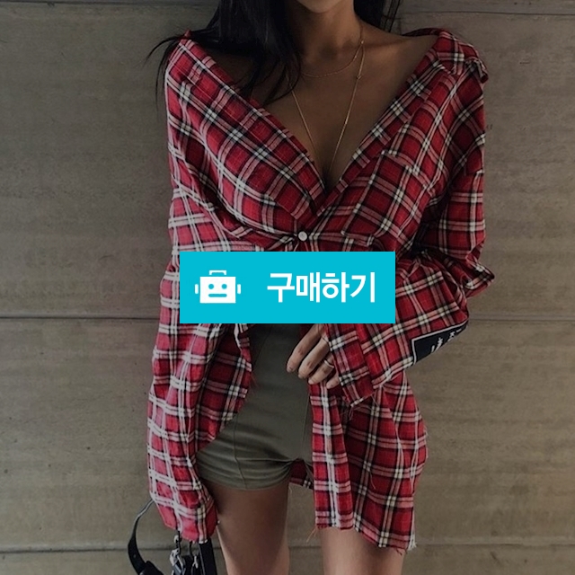 패치체크무드 셔츠 루즈핏 가을겨울신상 언발란스 남방(레드/블루) / 사랑해츄츄님의 스토어 / 디비디비 / 구매하기 / 특가할인