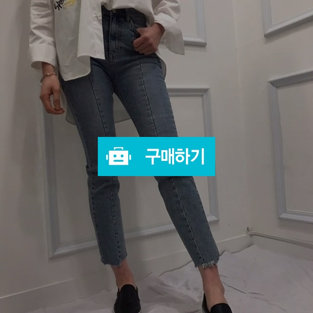 앞절개 핀턱 언발 컷팅 9부 데님 청바지 / 라벨르스타일 / 디비디비 / 구매하기 / 특가할인