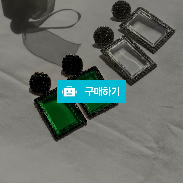 [신주] - 글라스 스퀘어 귀걸이  / Osring님의 스토어 / 디비디비 / 구매하기 / 특가할인