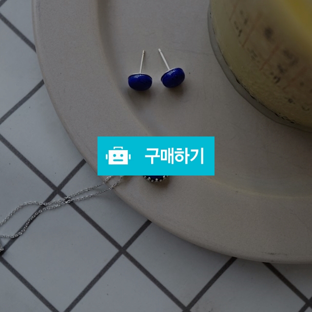 천연 라피스라줄리 원석 귀걸이 목걸이 세트 / 손수메이크 / 디비디비 / 구매하기 / 특가할인