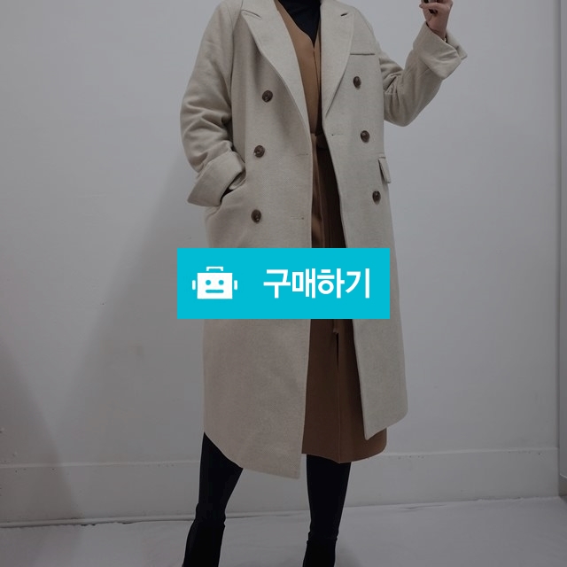 기본 슬림핏 헤링본 더블코트  / 플라이미 / 디비디비 / 구매하기 / 특가할인