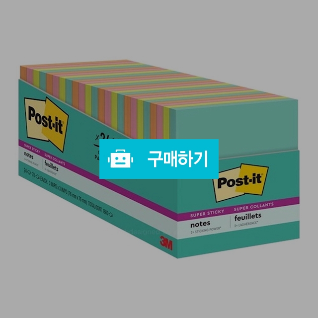 3M 포스트잇 강한점착용 SSN654-24SSMIA 슈퍼노바네온즈 24패드 캐비넷팩 / 설래임 / 디비디비 / 구매하기 / 특가할인