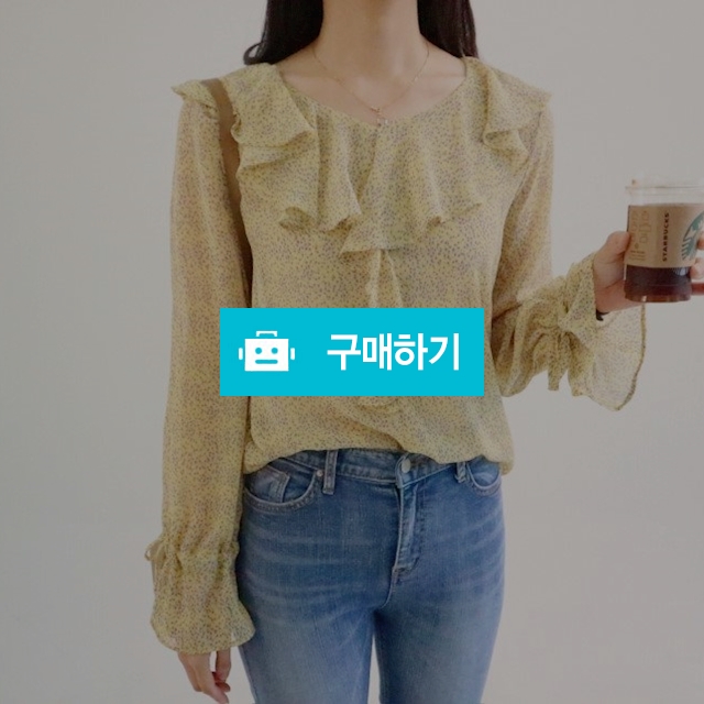 봄 프릴 플라워 블라우스 / nuris23님의 스토어 / 디비디비 / 구매하기 / 특가할인