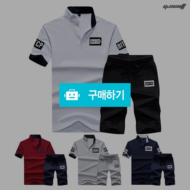 차이나카라 반팔티셔츠 트레이닝복 세트 (4COLOR) / Gscott / 디비디비 / 구매하기 / 특가할인