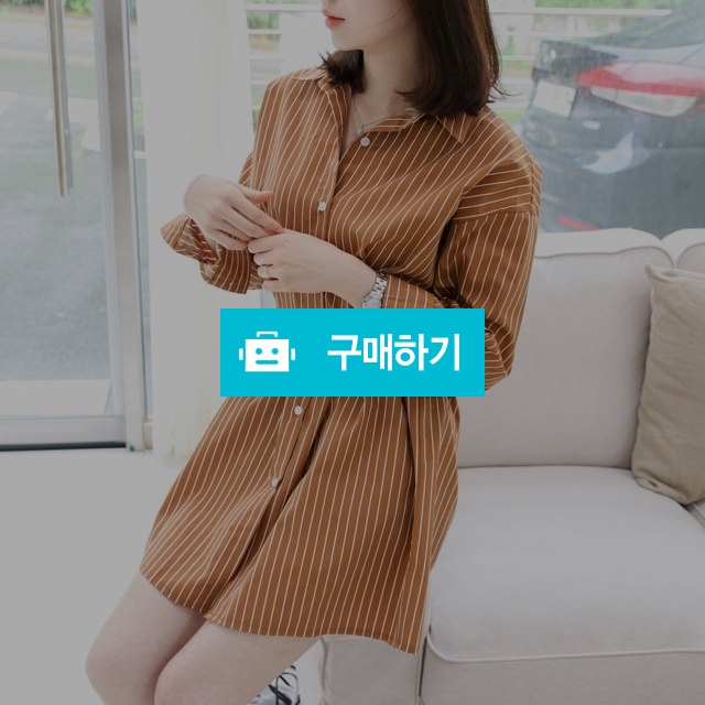 스트라이프 밴딩 셔츠 블라우스 원피스 / 아임모던님의 스토어 / 디비디비 / 구매하기 / 특가할인