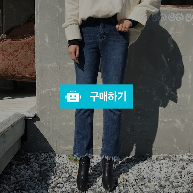 데님 밴딩 하이웨스트 컷팅 슬림청바지 / choislabel님의 스토어 / 디비디비 / 구매하기 / 특가할인