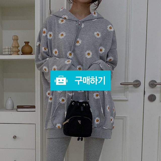 여자 가을겨울 포켓 후드 티셔츠 플라워 패턴 오버핏 / 도도해닷컴 / 디비디비 / 구매하기 / 특가할인