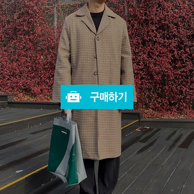 울 오버핏 싱글 체크코트 (2 Color) / 형제옷장 / 디비디비 / 구매하기 / 특가할인