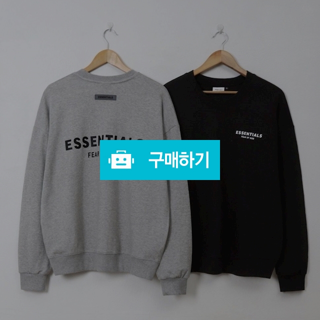피어오브갓 에센셜 ES로고PU 루즈핏 맨투맨(신상) 101 / 모모대행사 / 디비디비 / 구매하기 / 특가할인