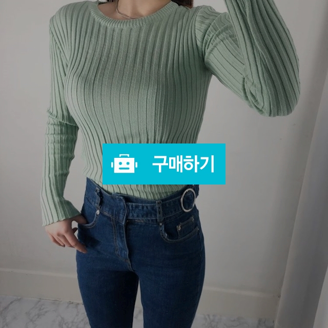 파스텔 스판 골지 라운드 니트티 4color / 비쥬비님의 스토어 / 디비디비 / 구매하기 / 특가할인