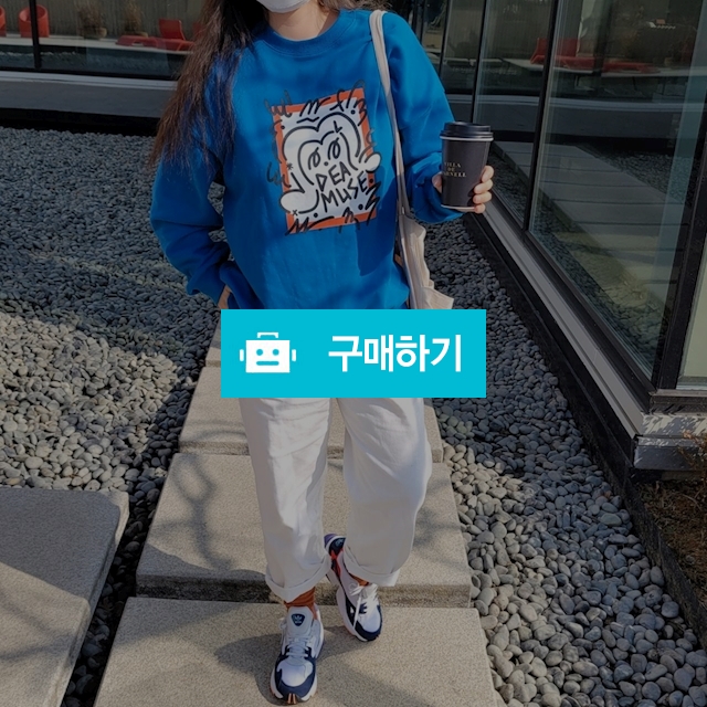남녀공용 빅사이즈 오버핏 드로잉 굿타 맨투맨 ( M, L 사이즈 ) / 쏘울미의 톡톡 스타일 / 디비디비 / 구매하기 / 특가할인