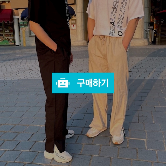 남녀공용 밑단 옆트임 와이드 밴딩 팬츠 / 민클로즈 / 디비디비 / 구매하기 / 특가할인