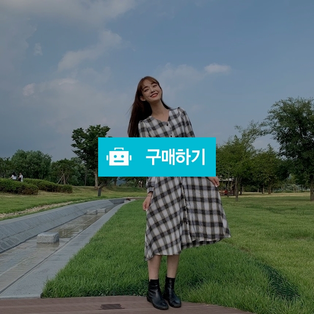 허리끈 플레어 체크 롱원피스 / 러브피기님의 스토어 / 디비디비 / 구매하기 / 특가할인