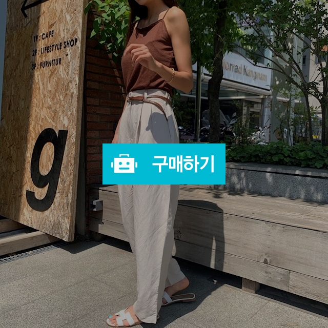 와이드 핀턱 린넨 롱팬츠 / 파이브룸 / 디비디비 / 구매하기 / 특가할인