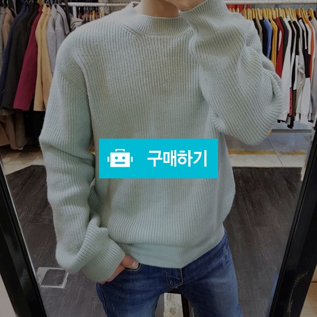 남자 겨울 울 하찌 라운드 니트(5color) / 아이엘맨 / 디비디비 / 구매하기 / 특가할인