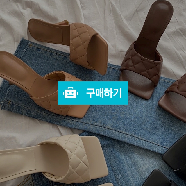 스퀘어 퀄팅 뮬 슬리퍼힐 ba0026 / 루멘 / 디비디비 / 구매하기 / 특가할인