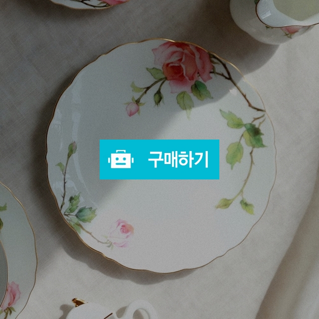 (티로직) 로즈가든 골드림 접시 (S) 2p/(L) 2P/독일 티웨어 브랜드 / maxplus / 디비디비 / 구매하기 / 특가할인