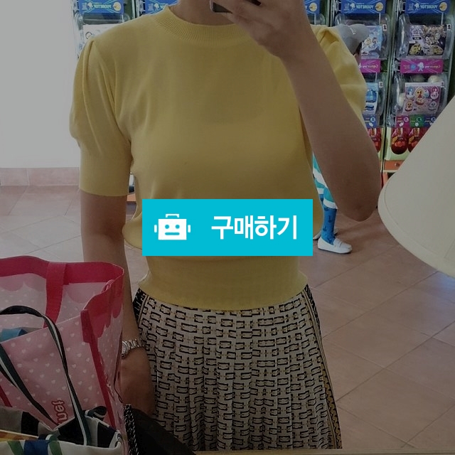 반팔 라운드 퍼프 여름니트 / baglemarket님의 스토어 / 디비디비 / 구매하기 / 특가할인