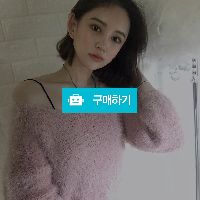 브이넥 오프숄더 앙고라 니트 / 메이앤린 / 디비디비 / 구매하기 / 특가할인