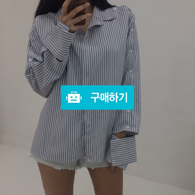 롱슬리브 스트라이프 오픈 셔츠 / 라운드님의 스토어 / 디비디비 / 구매하기 / 특가할인