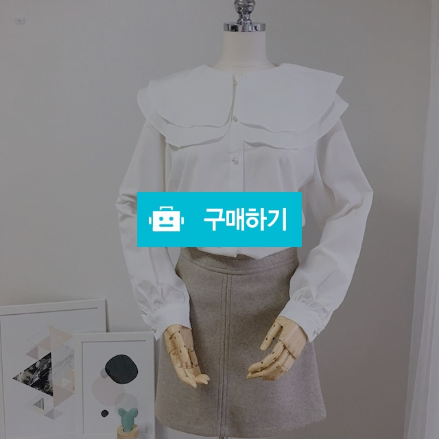 빅 카라 진주 단추 셔츠 블라우스 / 8381pj님의 스토어 / 디비디비 / 구매하기 / 특가할인