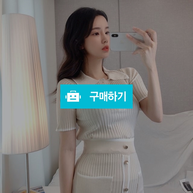 *SET* 카라 단추 스판 밴딩 니트 투피스 세트 (블랙 베이지) / 만자린다님의 스토어 / 디비디비 / 구매하기 / 특가할인