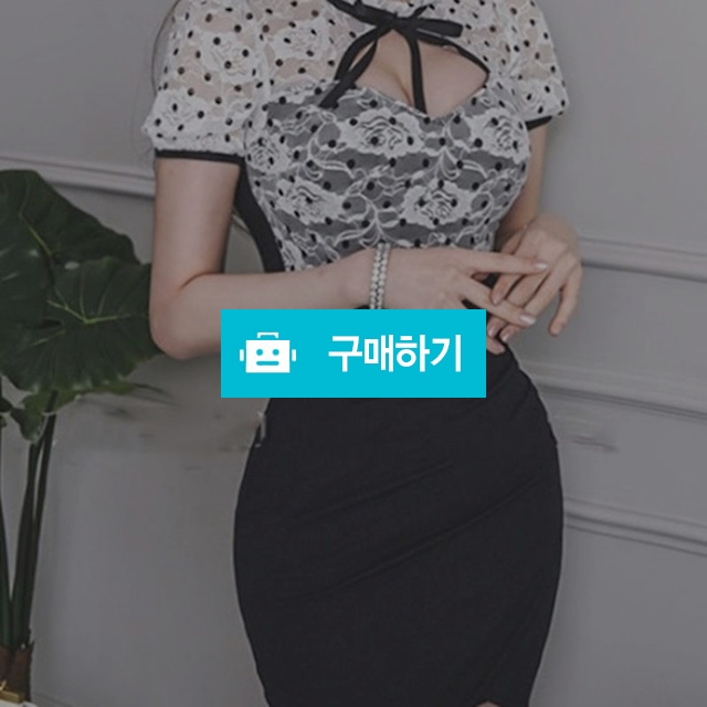앞트임 리본 도트 섹시 원피스 / 와드팩토리 / 디비디비 / 구매하기 / 특가할인