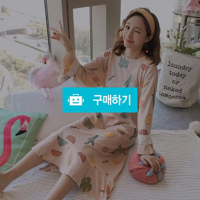 선인장 롱 원피스 잠옷 파자마 / 리봉샵 / 디비디비 / 구매하기 / 특가할인