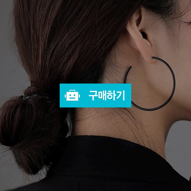 [HO]핸들블랙 링 귀걸이[은침] / elrismall님의 스토어 / 디비디비 / 구매하기 / 특가할인