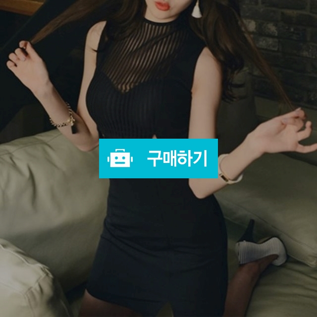 스트라이프 벨트 시스루 원피스 / 와드팩토리 / 디비디비 / 구매하기 / 특가할인