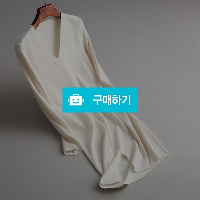 니트 브이넥 롱 원피스  / 디자인바이투유 / 디비디비 / 구매하기 / 특가할인