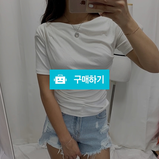 랩 셔링 오프숄더 티셔츠  / 옷봐언니님의 스토어 / 디비디비 / 구매하기 / 특가할인