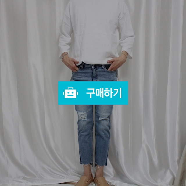 9부 포인트 밑단 배색 데님 컷팅진 / 대단한놈님의 스토어 / 디비디비 / 구매하기 / 특가할인