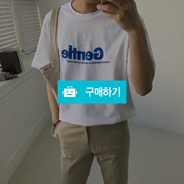  남자 루즈핏 젠틀 반팔티 (2color) / 남친룩 민투아이 / 디비디비 / 구매하기 / 특가할인