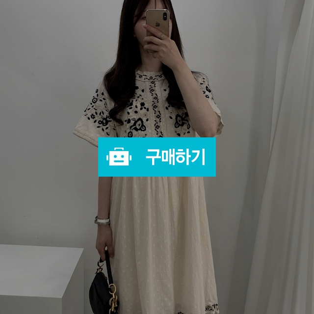 린넨 플라워 자수 반팔원피스 / 럽엔 / 디비디비 / 구매하기 / 특가할인
