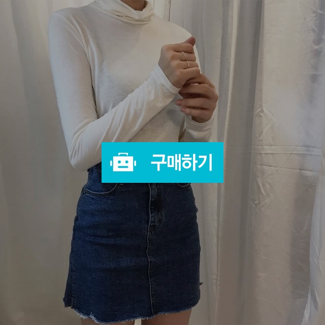 시스루 드레이프 데일리 목폴라티셔츠 / 에브리콩 스토어 / 디비디비 / 구매하기 / 특가할인