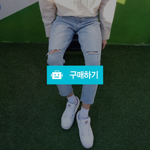 워싱 데미지 연청 데님팬츠 / 메데토 / 디비디비 / 구매하기 / 특가할인